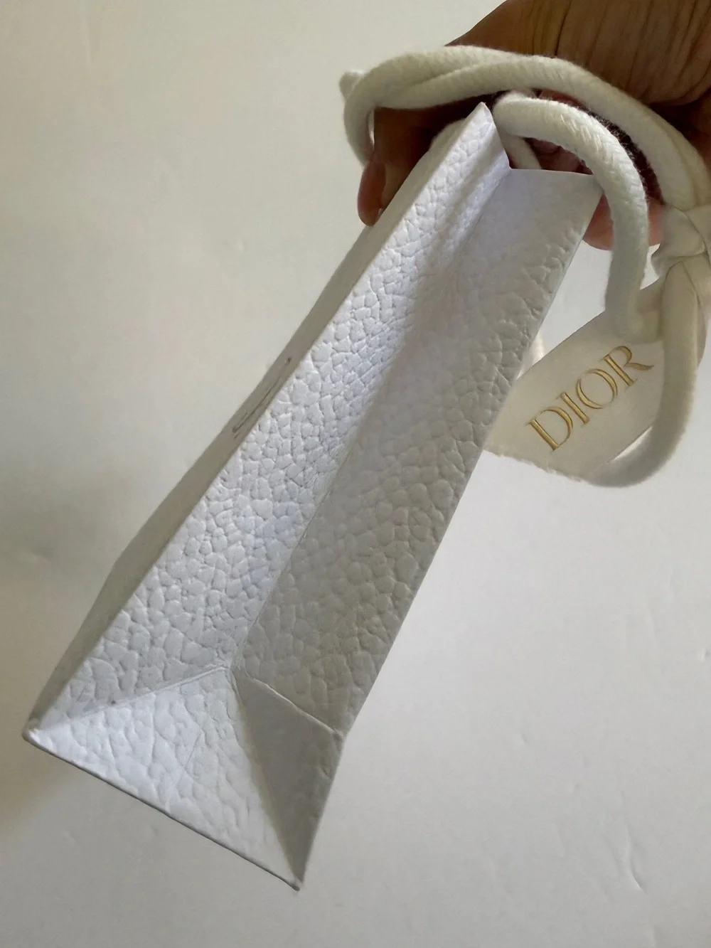 Dior White Mini Shopping Bag with Black Logo - Picture 7 of 7